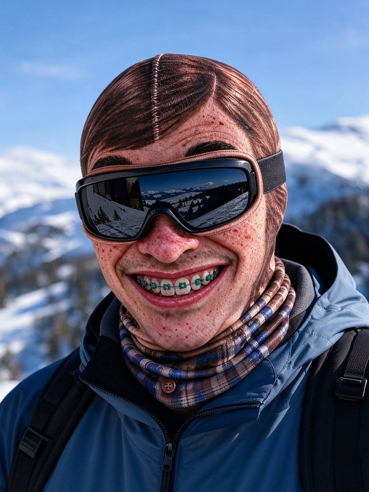 Oceanlyte Funny Freckled Braces Face Ski Mask