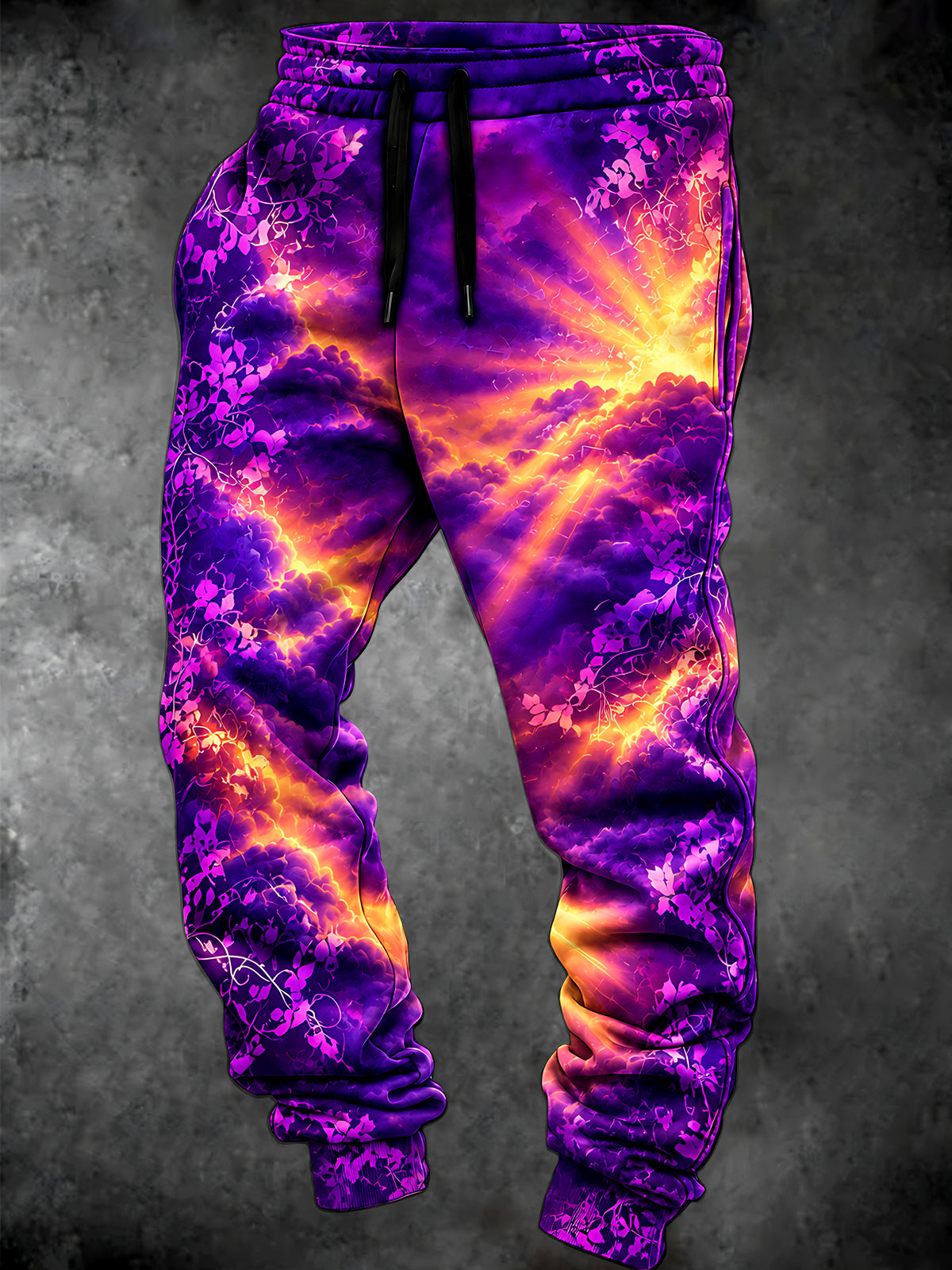 Oceanlyte Men's Floral Floral Sunset Gradient Print Pants