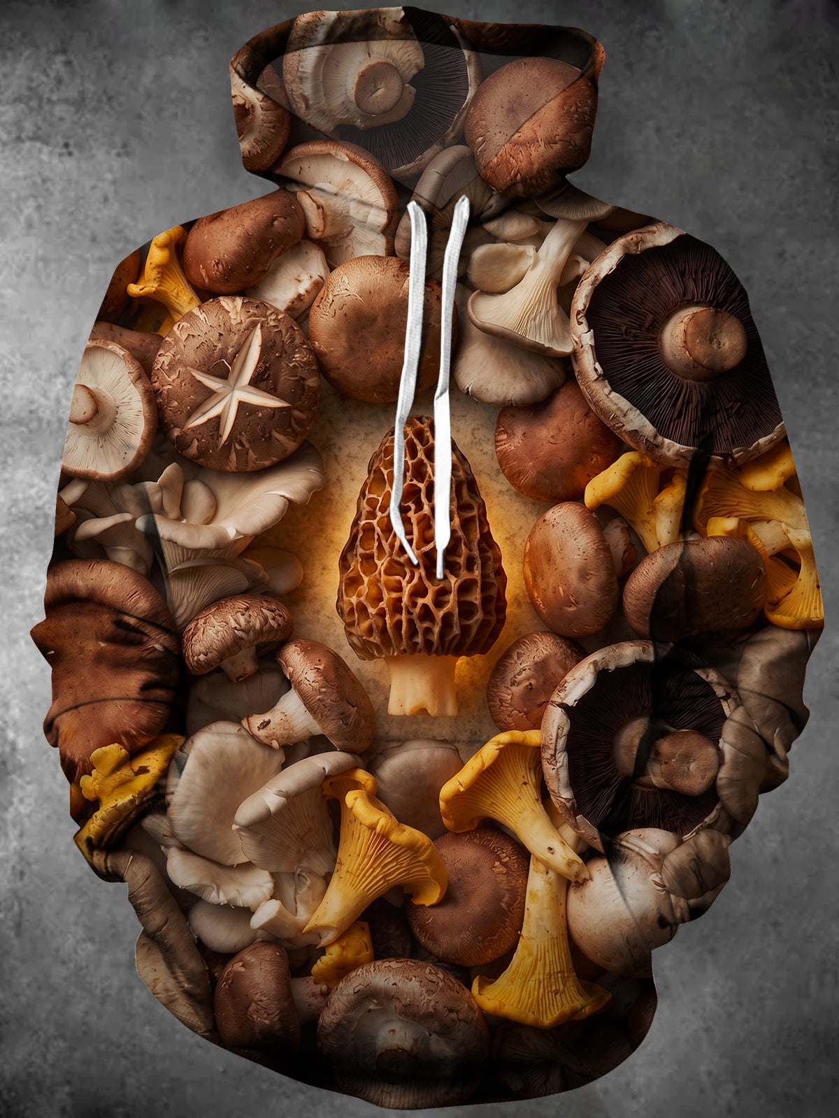 Oceanlyte Men's Printed Wild Mushroom Collection Print Long Sleeve Hoodie