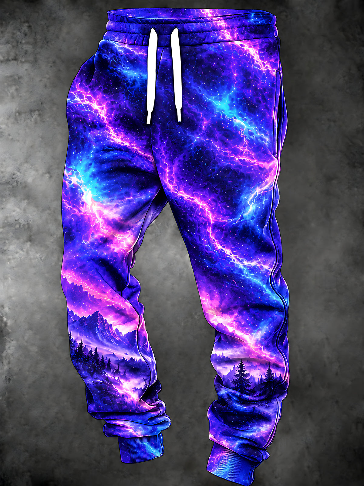 Oceanlyte Men's Abstract Abstract Galaxy And Mountain Landscape Print Pants