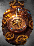 Oceanlyte Men's Steam Pocket Watch And Gears Print Long Sleeve Hoodie
