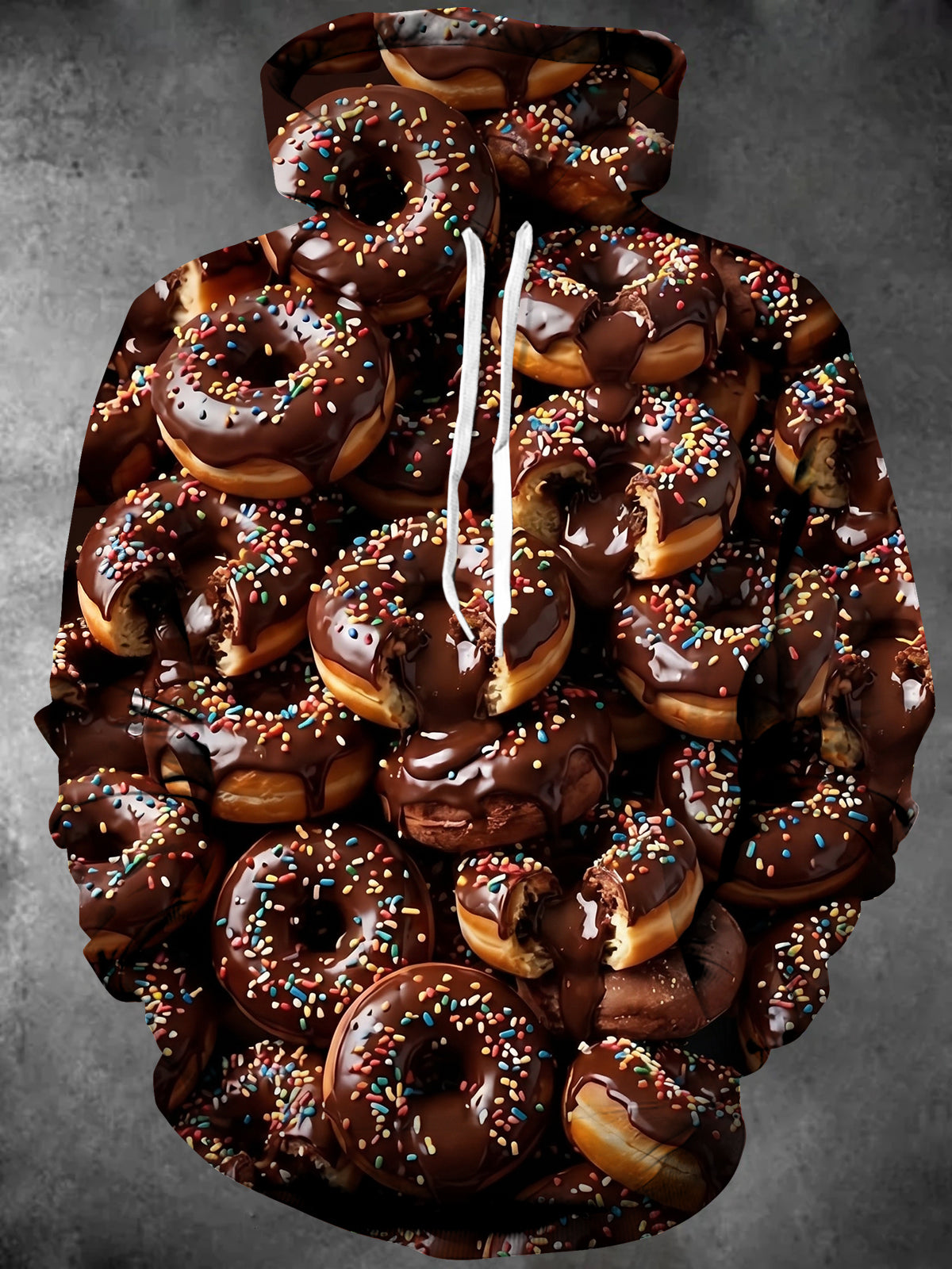 Oceanlyte Men's Chocolate Doughnuts With Sprinkles Print Long Sleeve Hoodie