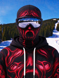 Oceanlyte Dark Crimson Flesh Ghost Face Ski Mask