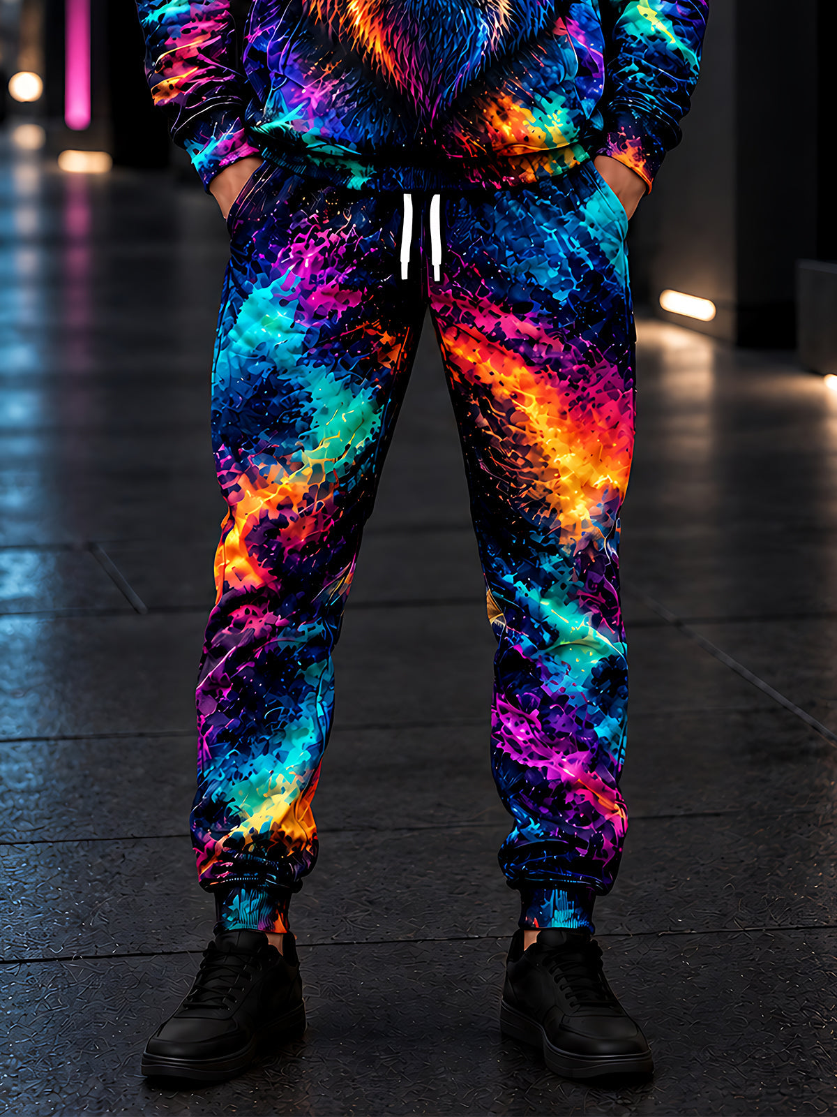 Oceanlyte Men's Tie Dye Abstract Colorful Galaxy Print Pants