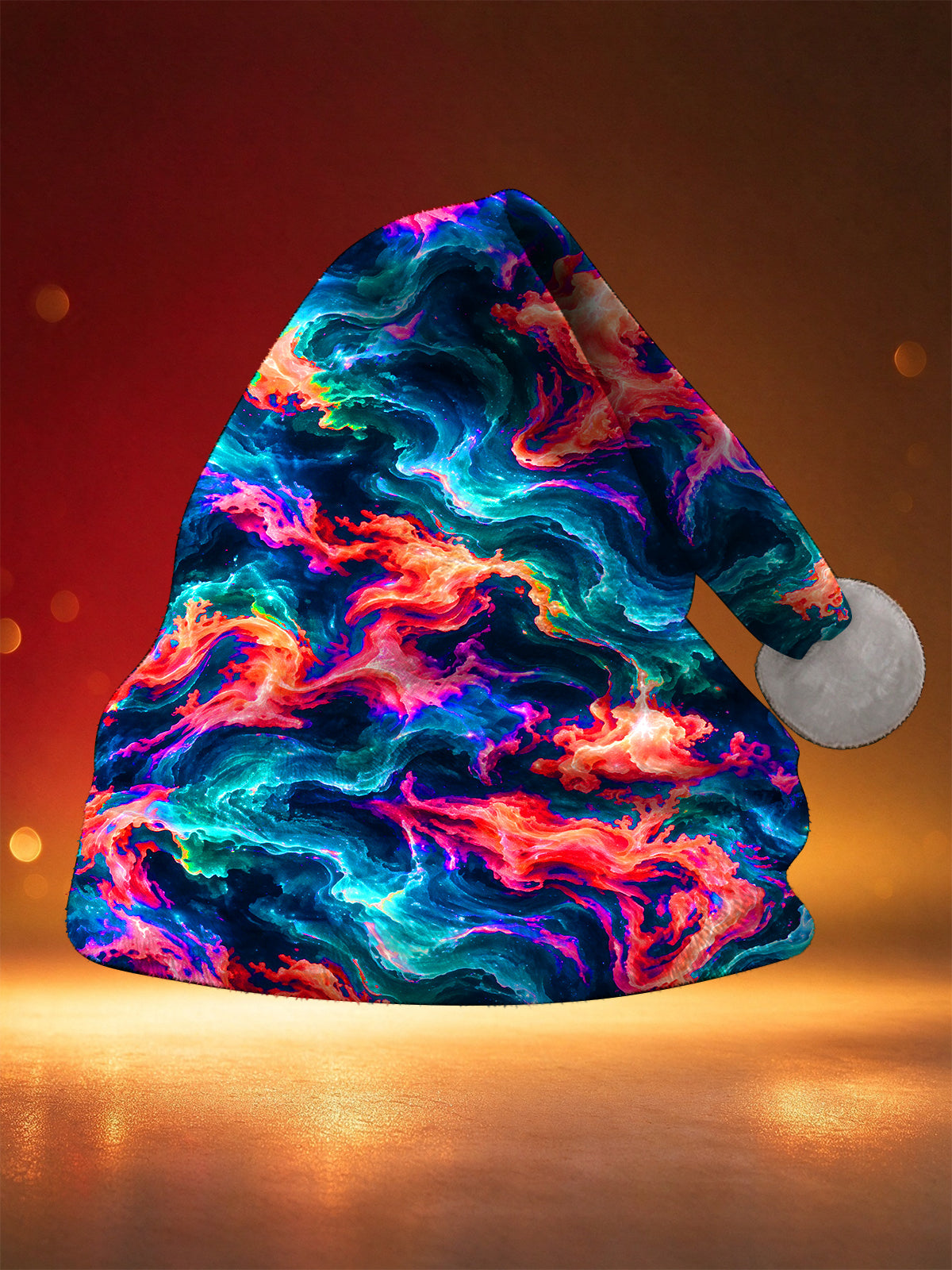 Oceanlyte Men's Abstract Christmas Abstract Fluid Nebula Pattern Hat