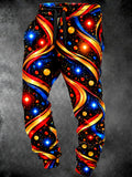 Oceanlyte Men's Abstract Abstract Swirls And Space Stars Print Pants