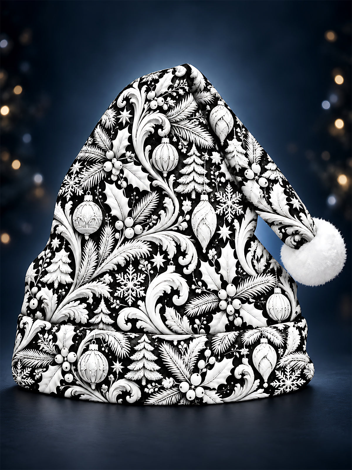 Oceanlyte Men's Graphic Christmas Ornaments And Pine Trees Print Hat