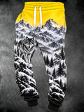 Oceanlyte Men's Wolf In Snowy Mountain Landscape Print Pants