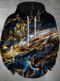 Oceanlyte Men's High Speed Train With Liquid Splash Print Long Sleeve Hoodie