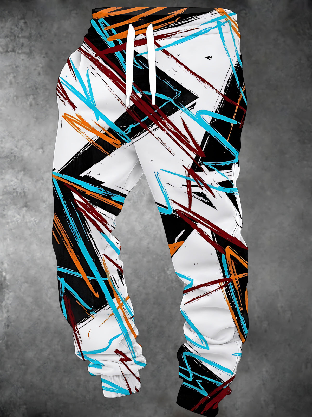 Oceanlyte Men's Geometric Abstract Geometric Brushstrokes Print Pants