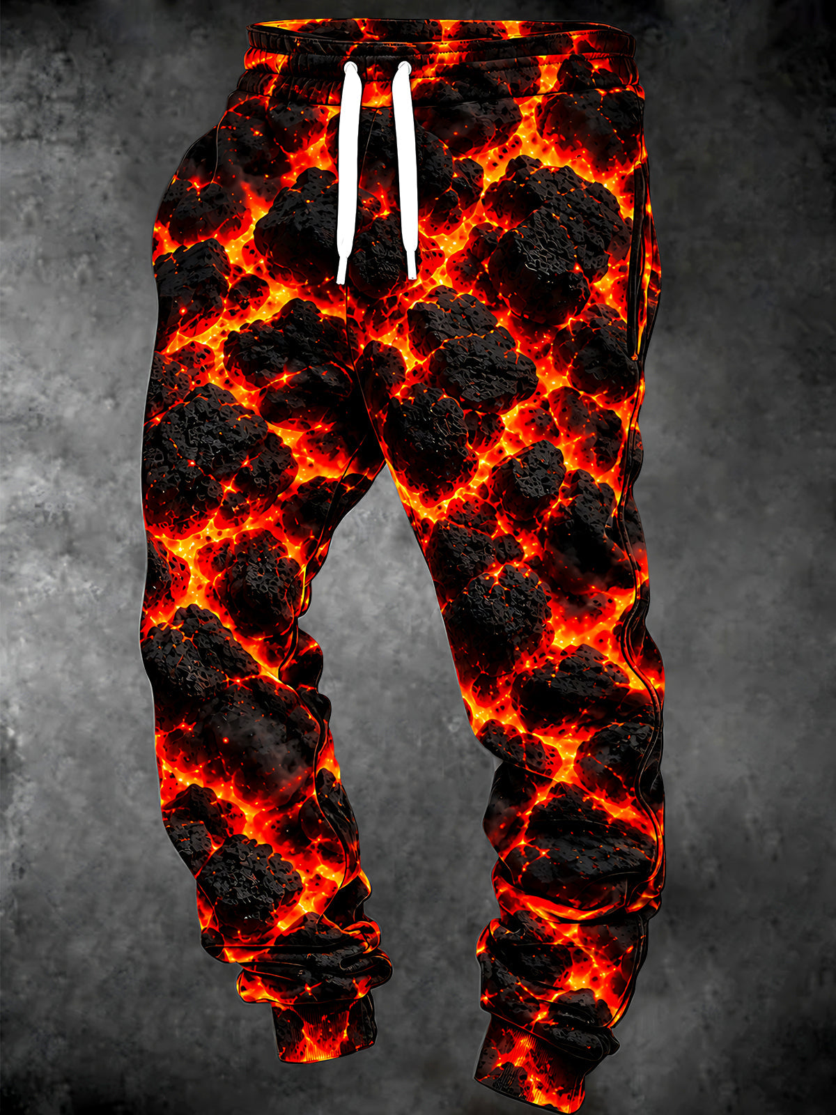 Oceanlyte Men's Graphic Lava And Volcanic Rock Print Pants