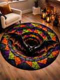 Oceanlyte Halloween Bat Round Area Rug