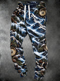Oceanlyte Men's Printed Snowy Mountains And Pine Forest Print Pants