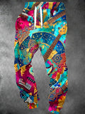 Oceanlyte Men's Graphic Guitar And Mandala Pattern Pants