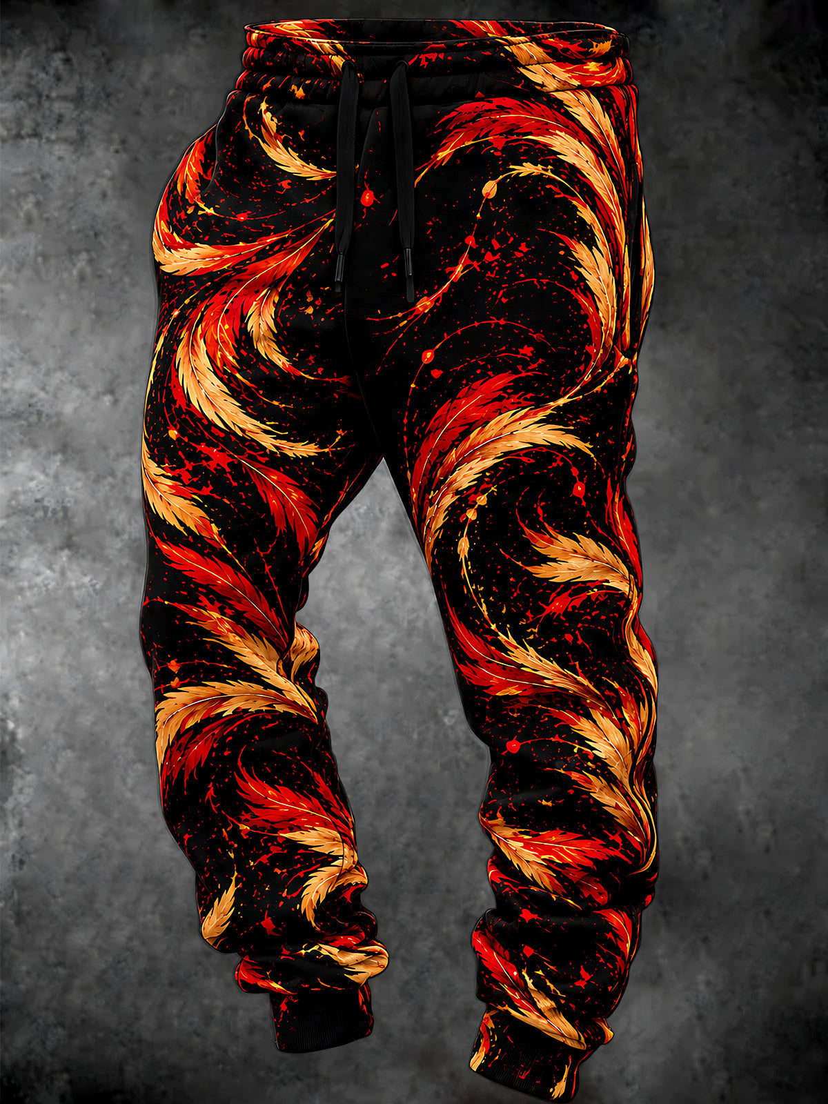 Oceanlyte Men's Printed Feathers And Splatter Print Pants