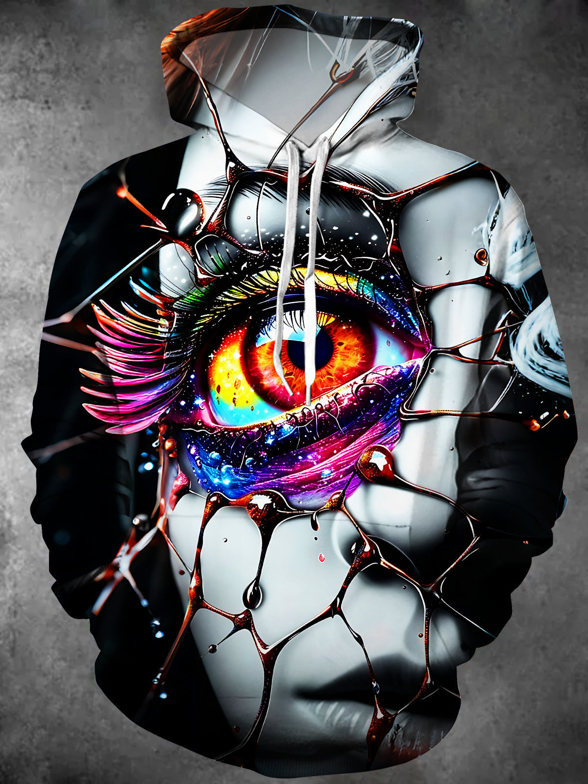Oceanlyte Men's Graphic Fantasy Giant Eye Art Print Long Sleeve Hoodie