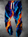 Oceanlyte Men's 3D Abstract Fire And Ice Nebula Print Pants