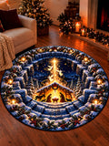 Oceanlyte Christmas The birth of Jesus Round Area Rug