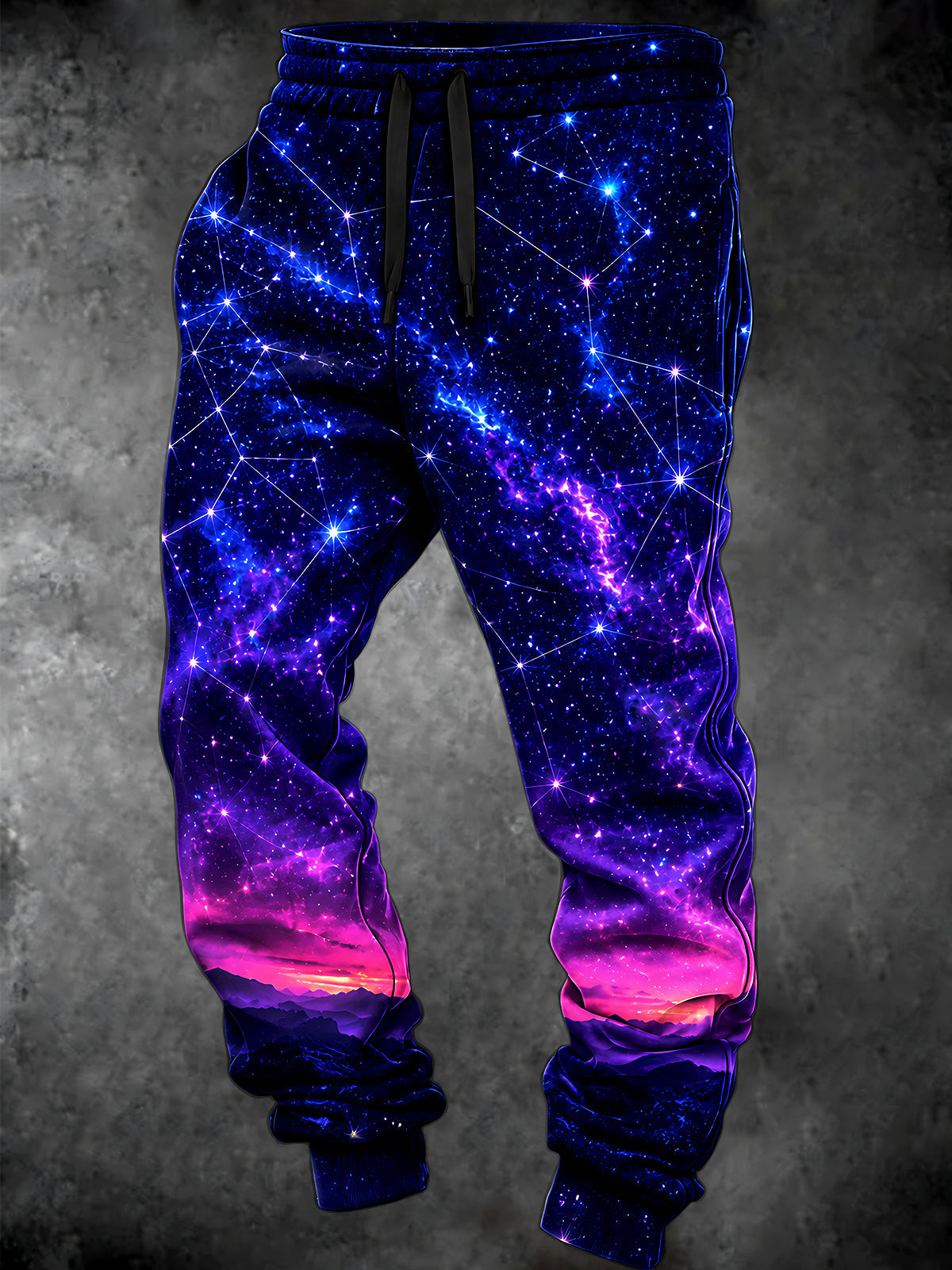 Oceanlyte Men's Graphic Galaxy Nebula And Constellation Stars Print Pants
