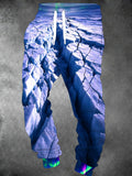 Oceanlyte Men's 3D Glacier Ice Cracks And Aurora Borealis Print Pants