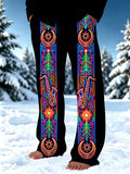 Oceanlyte Men's Graphic Neon Christmas Trees And Saxophones Print Pants