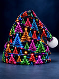 Oceanlyte Men's Graphic Neon Christmas Trees And Lights Print Hat