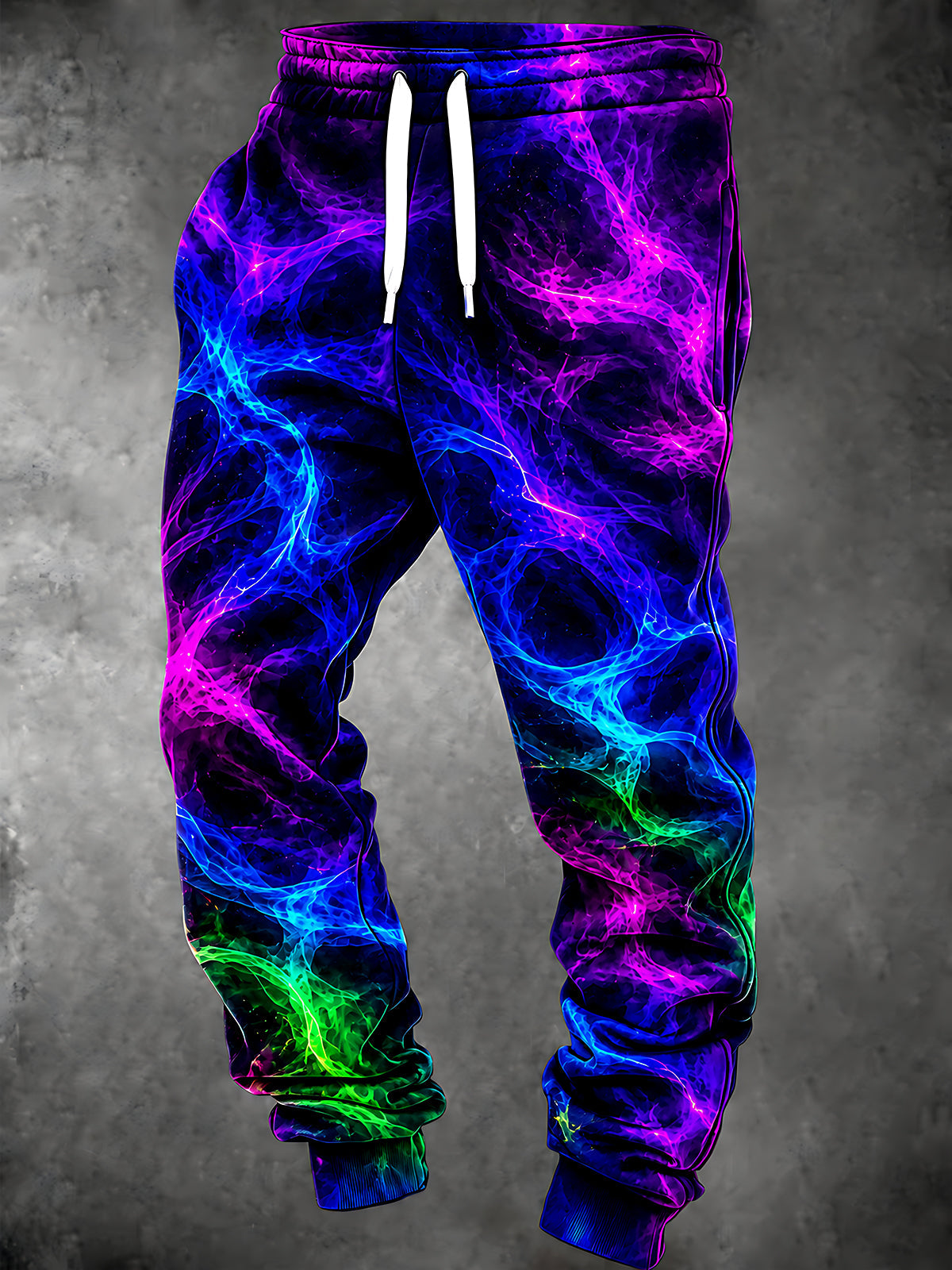 Oceanlyte Men's Abstract Abstract Neon Swirls Print Pants