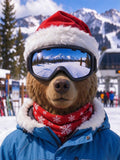 Oceanlyte Skiing Christmas Brown Bear Ski Mask
