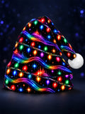 Oceanlyte Men's Graphic Neon Christmas Light Strings And Rainbow Waves Print Hat