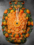 Oceanlyte Men's Citrus Mandala With Oranges And Flowers Print Long Sleeve Hoodie