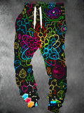 Oceanlyte Men's Graphic Neon Chemical Formulas And Atomic Structures Print Pants