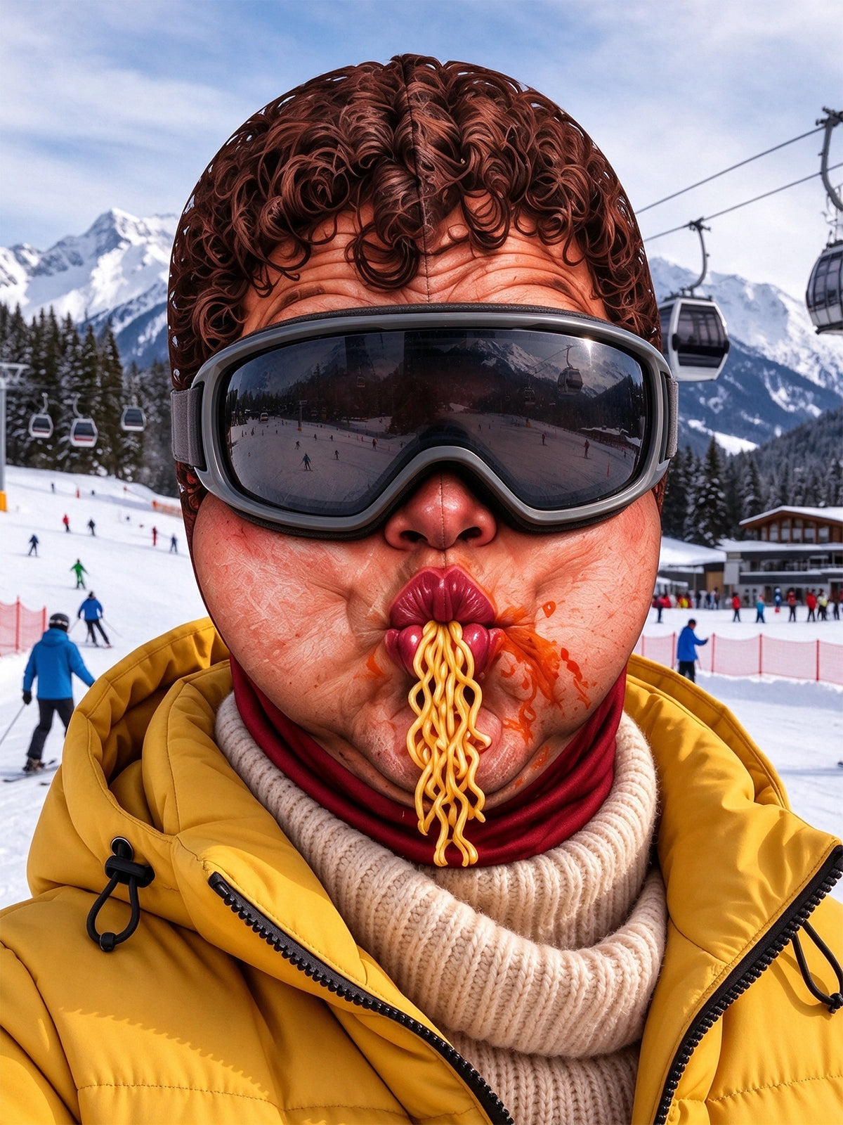 Oceanlyte Funny Noodle Spitting Face Ski Mask