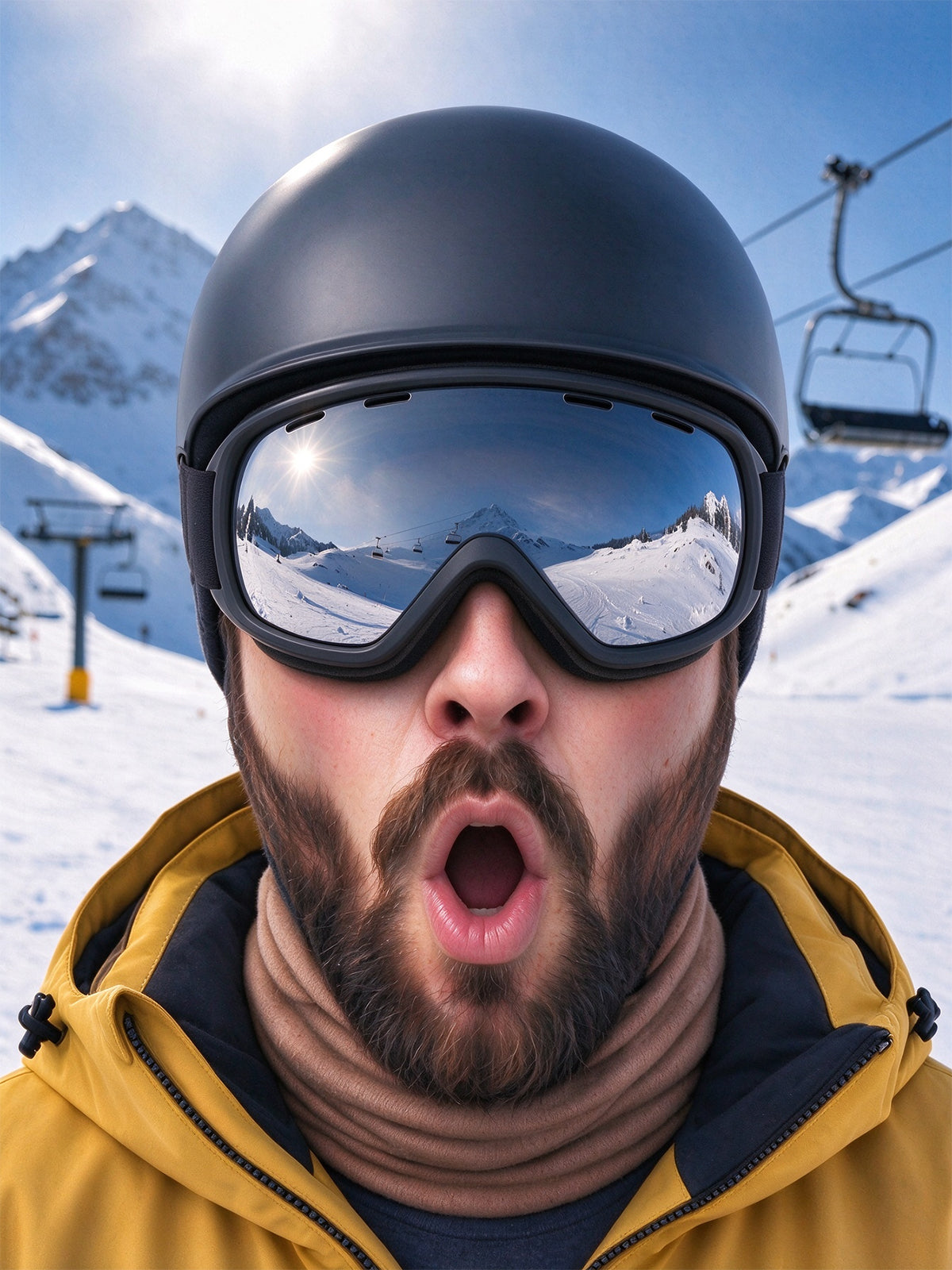 Oceanlyte Funny Full Beard Face Ski Mask