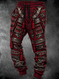Oceanlyte Men's Graphic Samurai Armor And Damask Pattern Pants