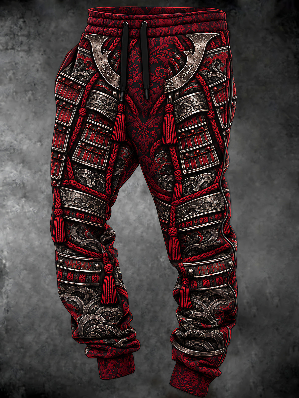 Oceanlyte Men's Graphic Samurai Armor And Damask Pattern Pants
