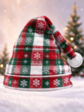 Oceanlyte Men's Patterned Christmas Plaid And Snowflakes Print Hat