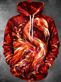 Oceanlyte Men's Graphic Flamingo Bird Print Long Sleeve Hoodie