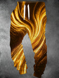 Oceanlyte Men's Patterned Golden Swirl Glitter Pattern Pants