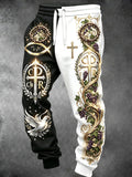Oceanlyte Men's Graphic Religious Symbols And Dove Print Pants