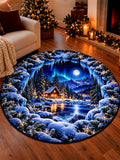 Oceanlyte Wooden house Aurora Round Area Rug