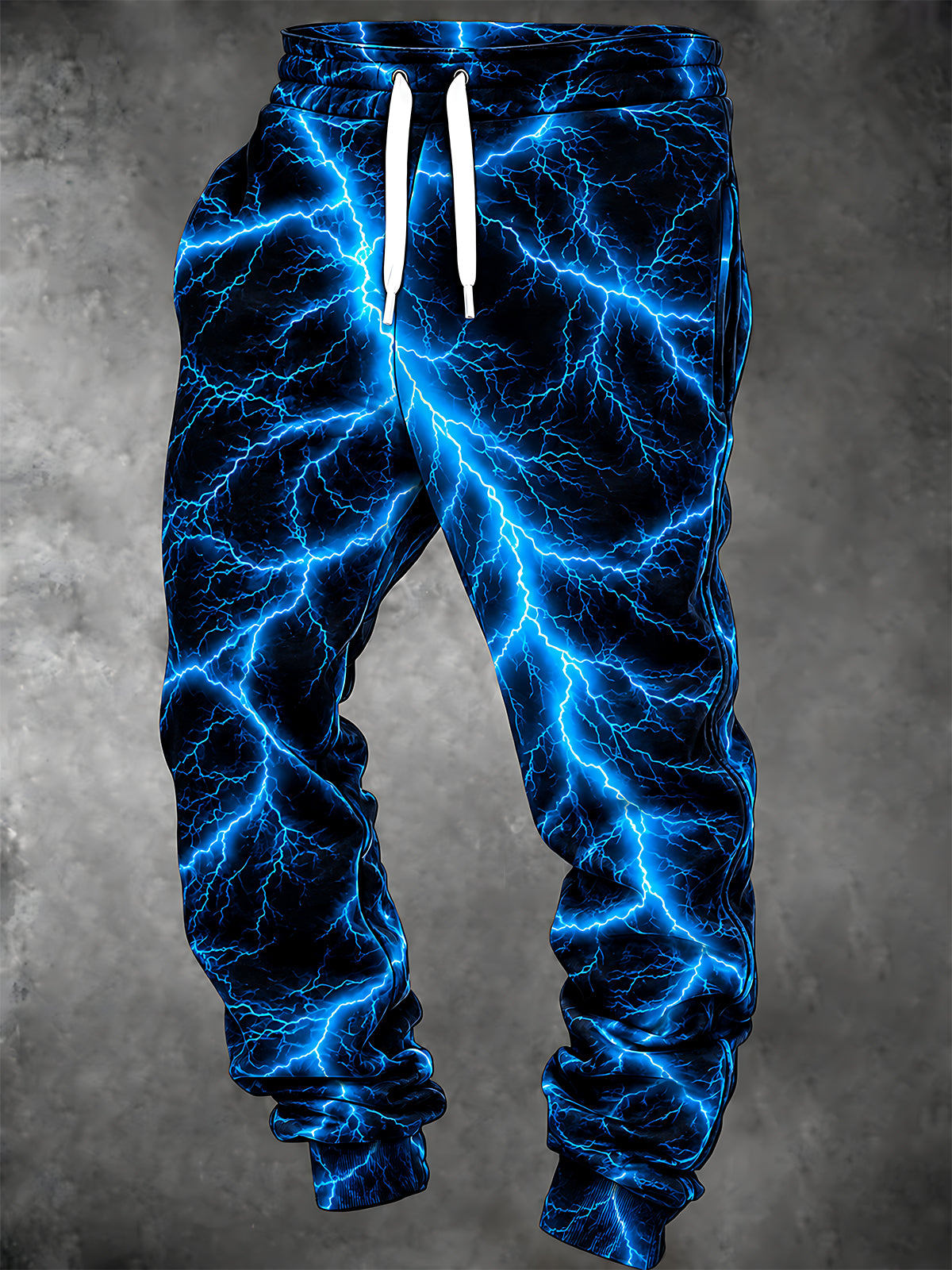 Oceanlyte Men's Graphic Blue Lightning Bolts Print Pants