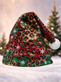 Oceanlyte Men's Patterned Christmas Leopard Print And Snowflakes Hat
