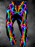 Oceanlyte Men's Graphic Neon Rainbow Skeleton Print Pants
