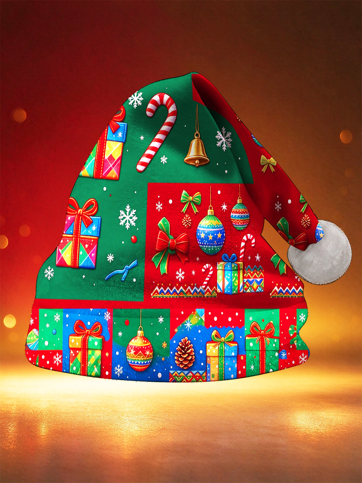 Oceanlyte Men's Printed Christmas Ornaments And Gifts Print Hat