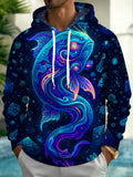 Oceanlyte Men's Psychedelic Deep Sea Spirit Fish Print Long Sleeve Hoodie