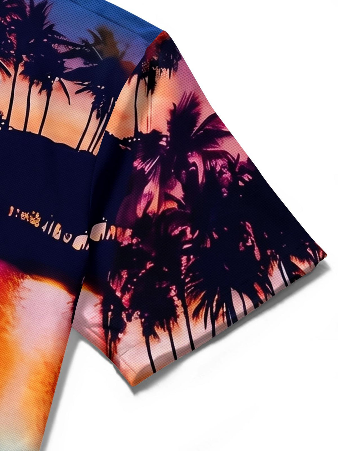 Sunset Flamingo Hawaiian Men's Pocket Short Sleeve Shirts