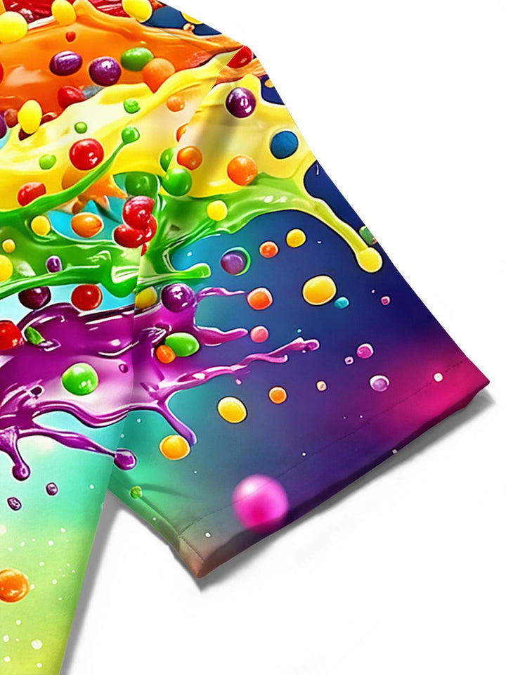 Colorful Candy Men's Pocket Short Sleeve Shirts