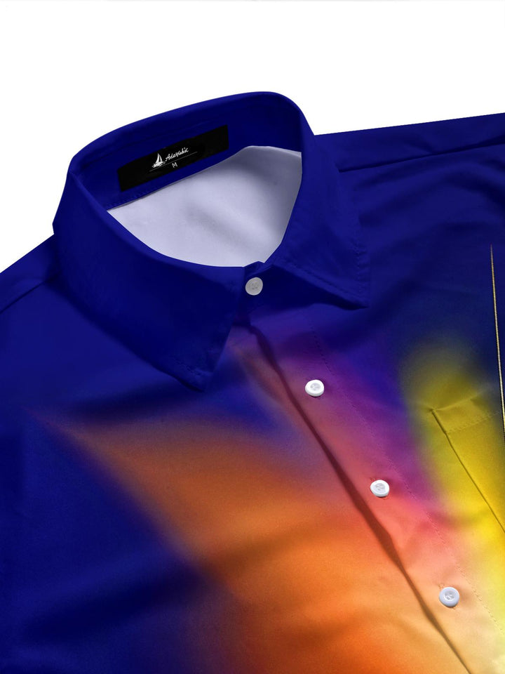 Abstract Men's Pocket Short Sleeve Shirts