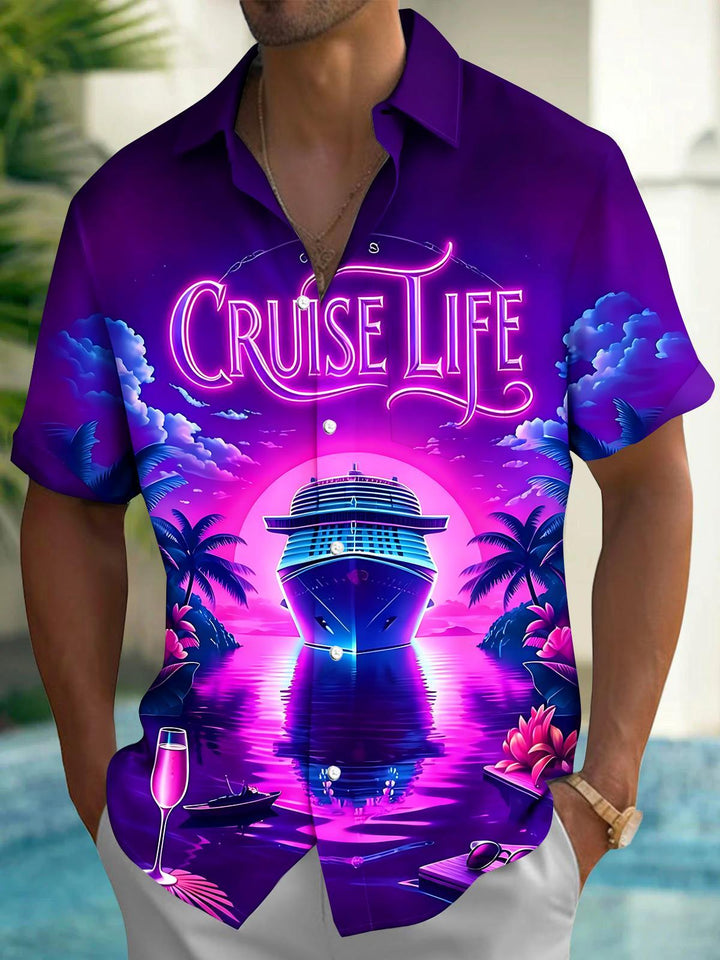 Cruise Life Men's Pocket Short Sleeve Shirts