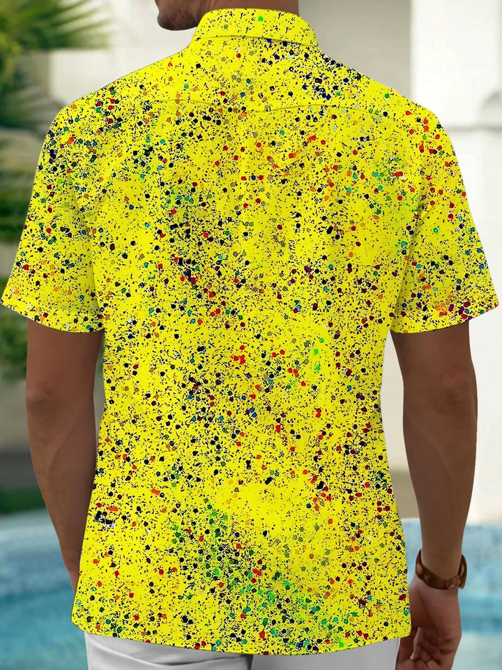 Polka Men's Pocket Short Sleeve Shirts